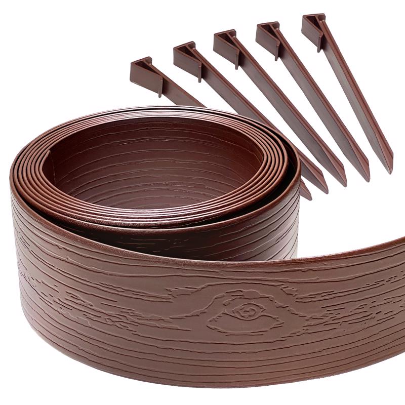 Master Mark 20 ft. L X 5 in. H Plastic Brown Landscape Edging Kit