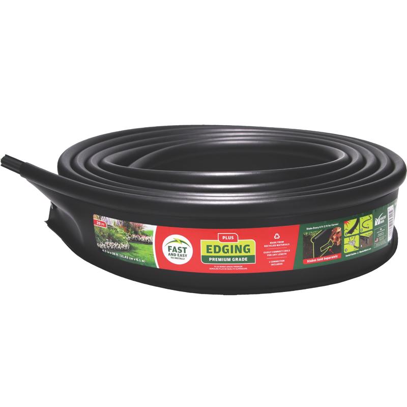 Master Mark 20 ft. L X 4.5 in. H Plastic Black Landscape Edging Kit