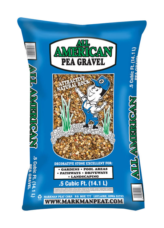 All American Brown Pea Gravel 0.5 cu ft 50 lb