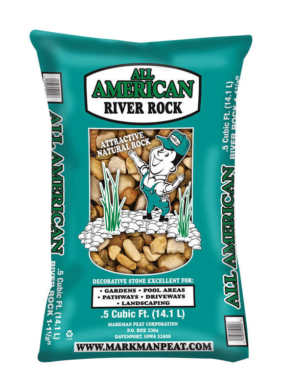 All American Brown River Rock 0.5 cu ft 40 lb