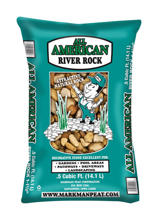 All American Brown River Rock 0.5 cu ft 40 lb