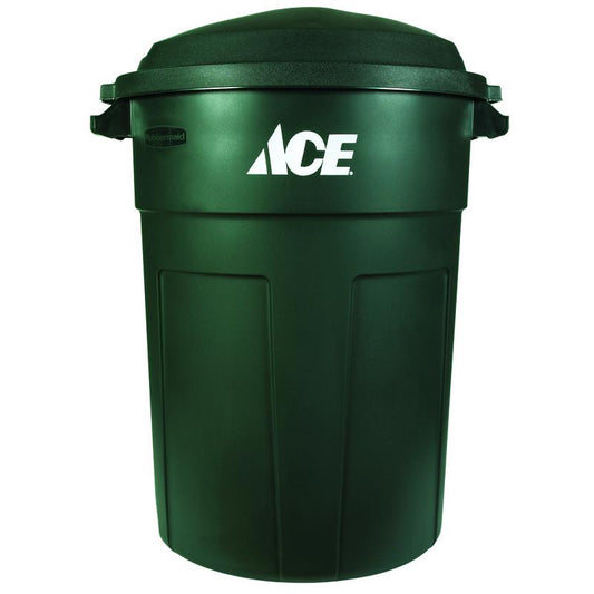Ace 32 gal Green Plastic Garbage Can Lid Included