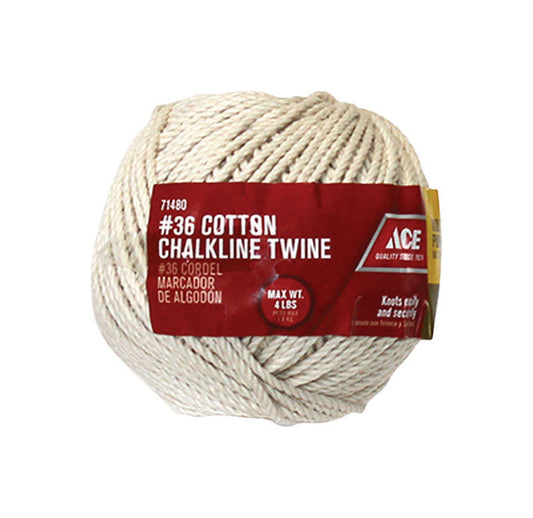 Ace 3/32 in. D X 220 ft. L White Twisted Cotton Cord