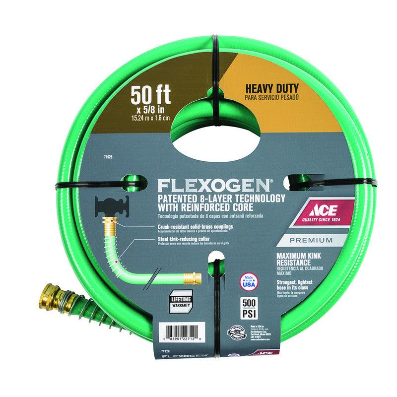 Ace Flexogen 5/8 in. D X 50 ft. L Heavy Duty Premium Grade Garden Hose