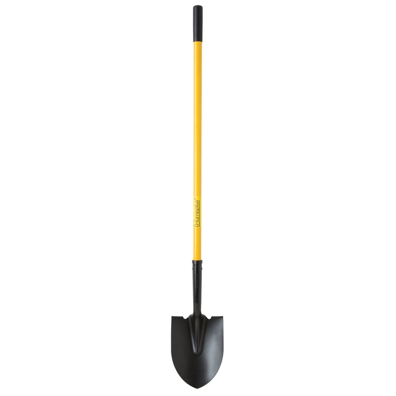Home Plus 57 in. Steel Round Digging Shovel Fiberglass Handle