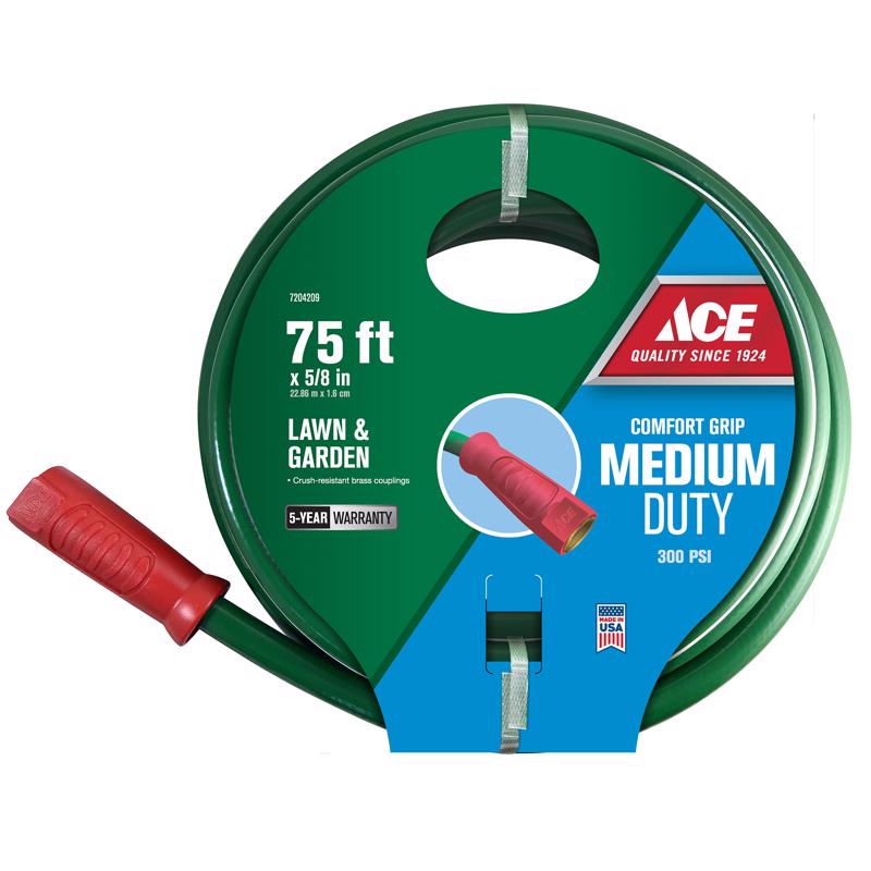 Ace Comfort Grip 5/8 in. D X 75 ft. L Medium Duty Garden Hose