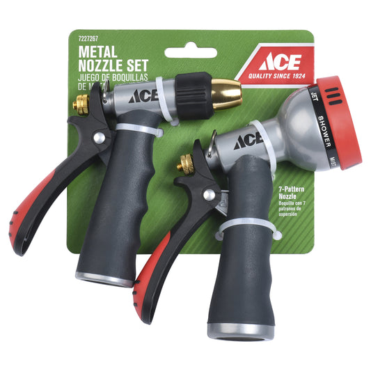 Ace 7 Pattern Metal Hose Nozzle Set