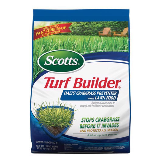 Scotts Turf Builder Halts Crabgrass Preventer Lawn Food For Multiple Grass Types 15000 sq ft