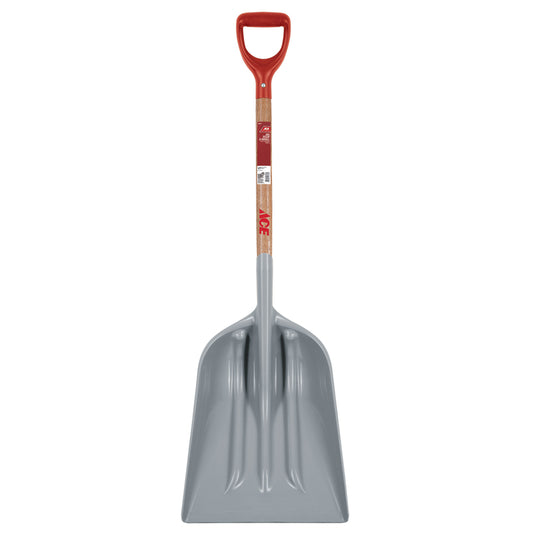 Ace 46.5 in. Plastic Scoop General Purpose Shovel Wood Handle