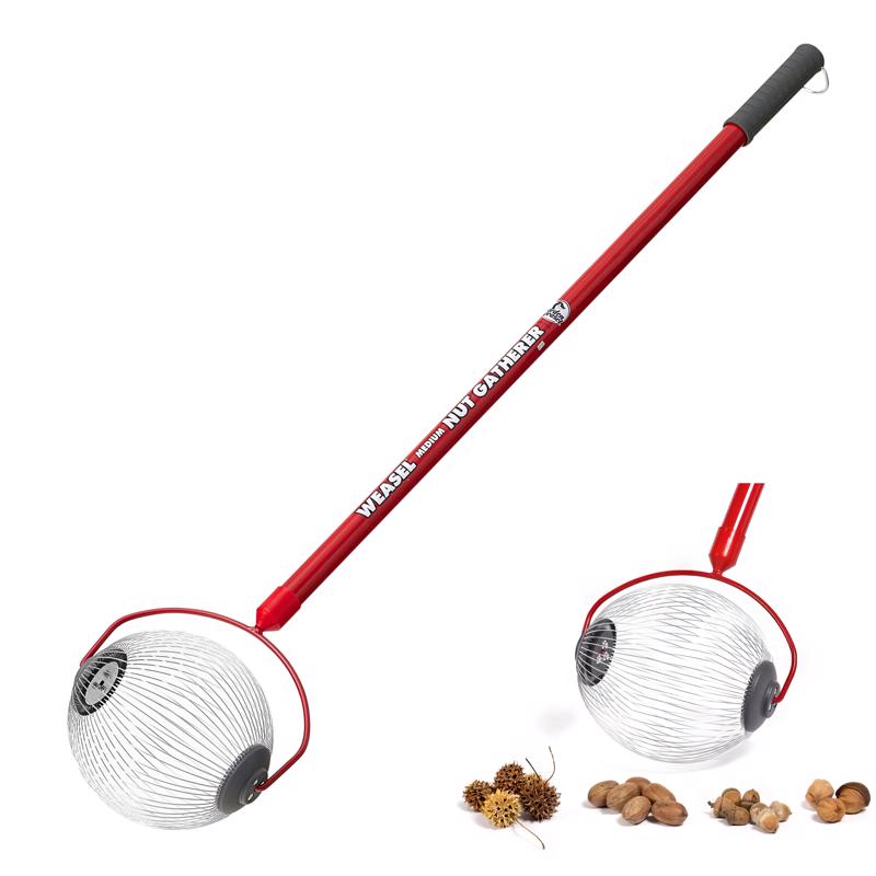 Garden Weasel Medium 47.5 in. Steel Nut Gatherer Steel Handle