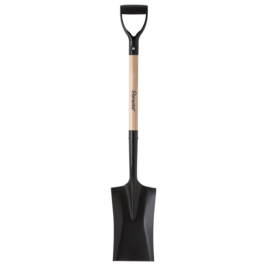 Home Plus 40.5 in. Steel Square Garden Spade Wood Handle