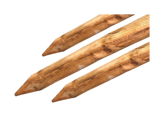 Bond 10 in. H X 2.25 in. W X 2.25 in. D Brown Wood Lodge Pole and Tree Stakes