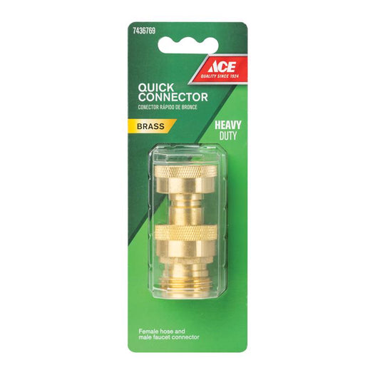 Ace 3/4 in. Brass Threaded Male/Female Quick Connector Faucet Set