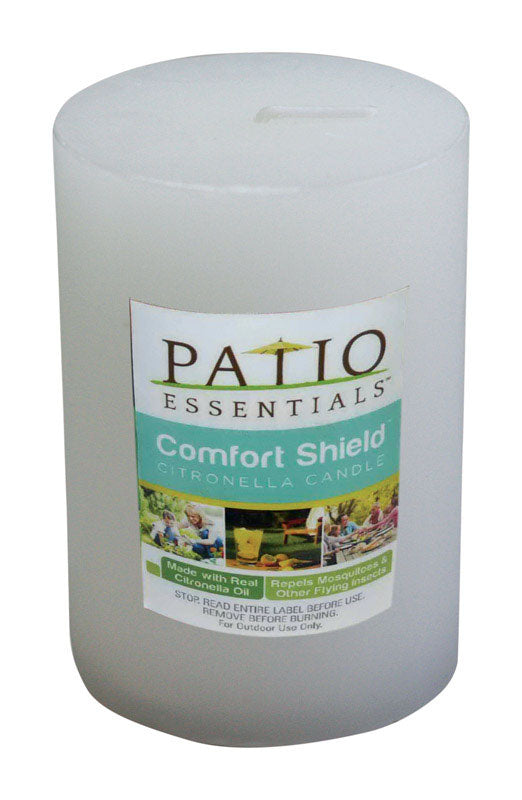 Patio Essentials Citronella Pillar Candle Candle For Mosquitoes/Other Flying Insects 8 oz