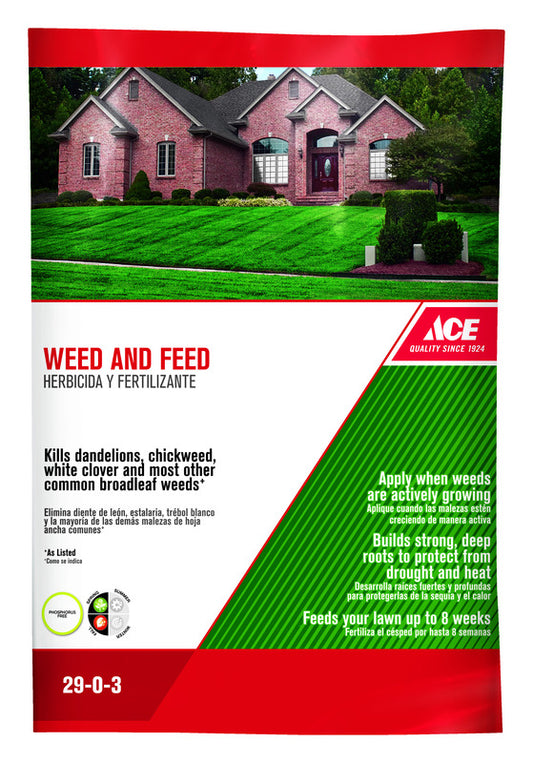 Ace Weed & Feed Lawn Fertilizer For All Grasses 15000 sq ft