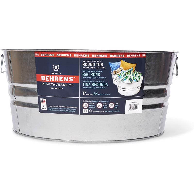 Behrens 17 gal Steel Tub Round