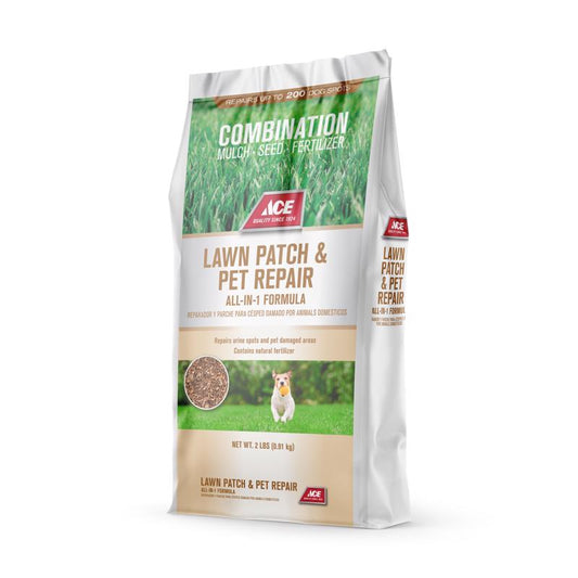 Ace Patch & Pet Repair Mixed Sun or Shade Fertilizer/Mulch/Seed 2 lb