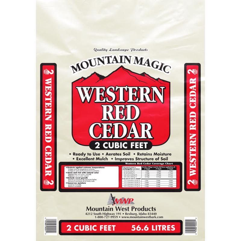 Mountain West Yard Care Red Western Red Cedar Mulch 2 cu ft