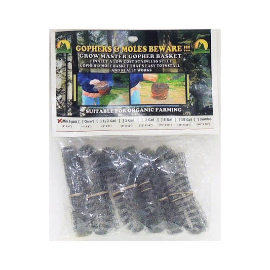 Grow Master 4 in. W Gray Stainless Steel Gopher Wire Basket
