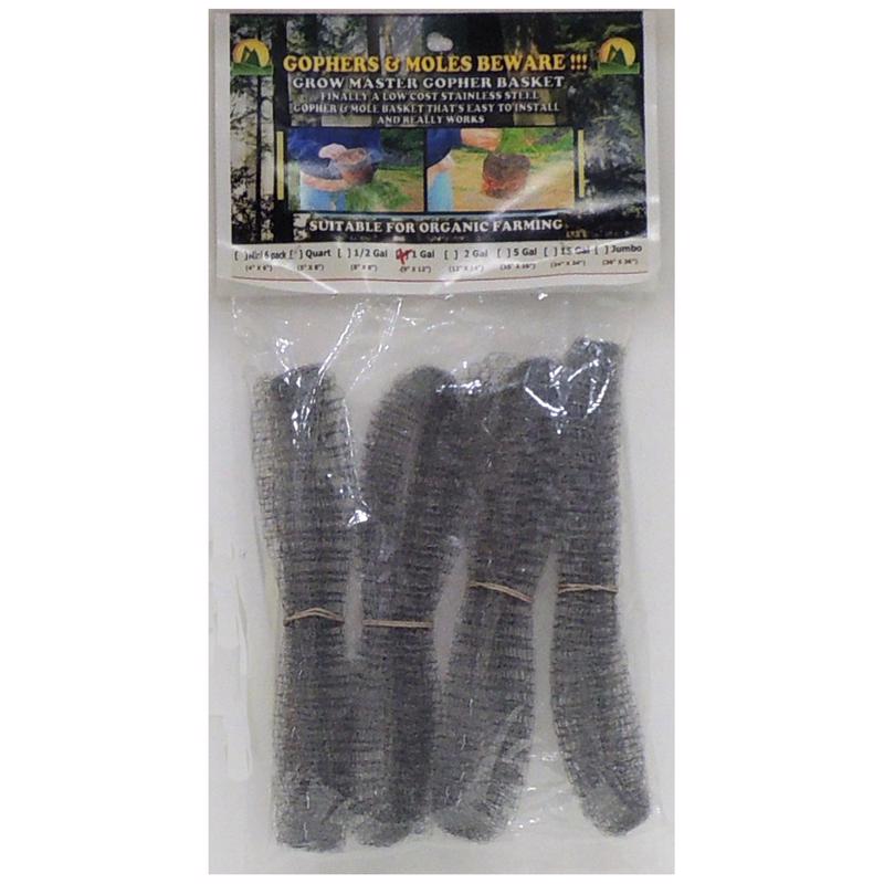 Grow Master 9 in. W Gray Stainless Steel Gopher Wire Basket