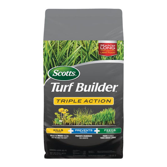 Scotts Turf Builder Triple Action1 Weed & Feed Lawn Fertilizer For All Grasses 4000 sq ft