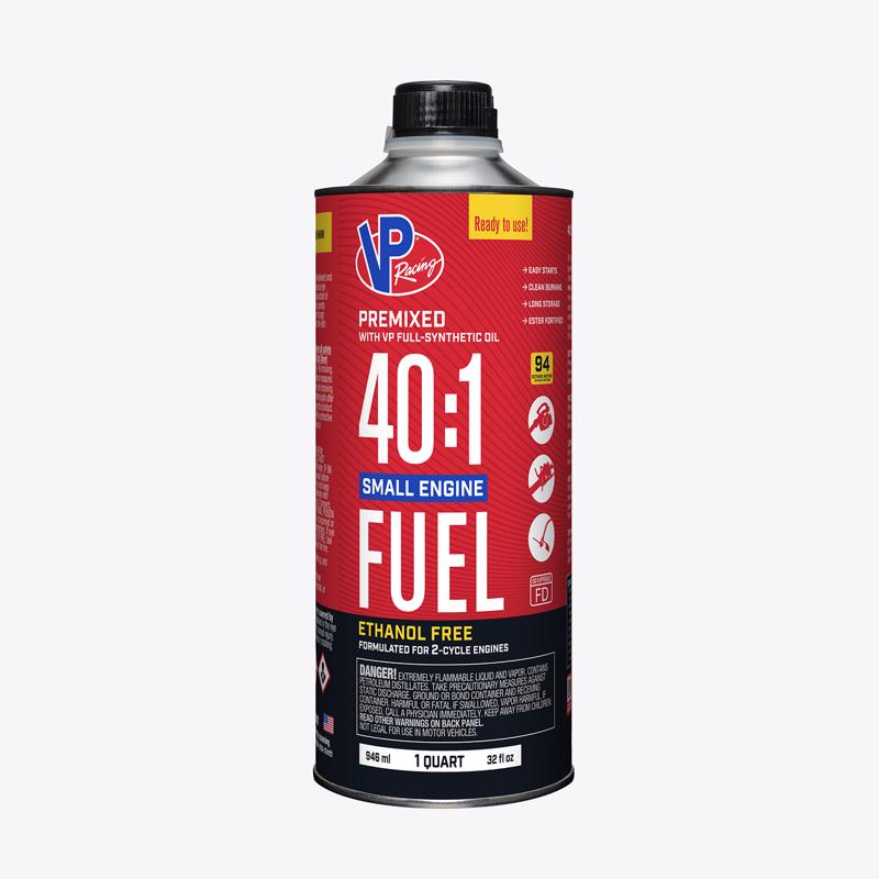 VP Racing Fuels Small Engine Ethanol-Free 2-Cycle 40:1 Pre-Mixed Fuel 1 qt