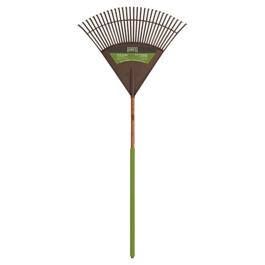 Ames 72 in. 30 Tine Poly Leaf Rake Wood Handle