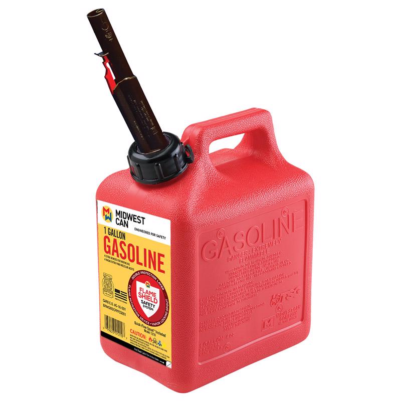 Midwest Can Quick Flow Spout HDPE Gas Can 1 gal