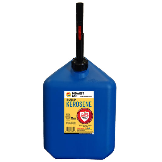 Midwest Can Quick Flow Spout HDPE Kerosene Can 5 gal