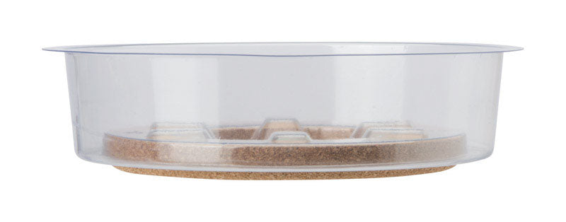 Miracle-Gro 1.5 in. H X 10 in. W X 10 in. D X 10 in. D Cork/Plastic Hybrid Plant Saucer Clear