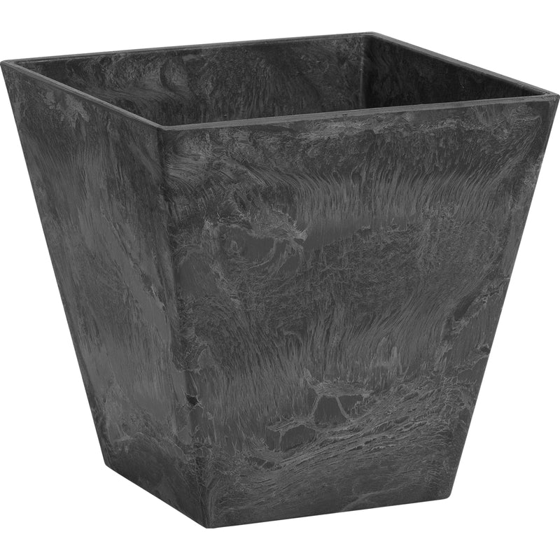 Novelty Artstone 10 in. H X 9.8 in. W X 9.8 in. D Resin Ella Planter Black