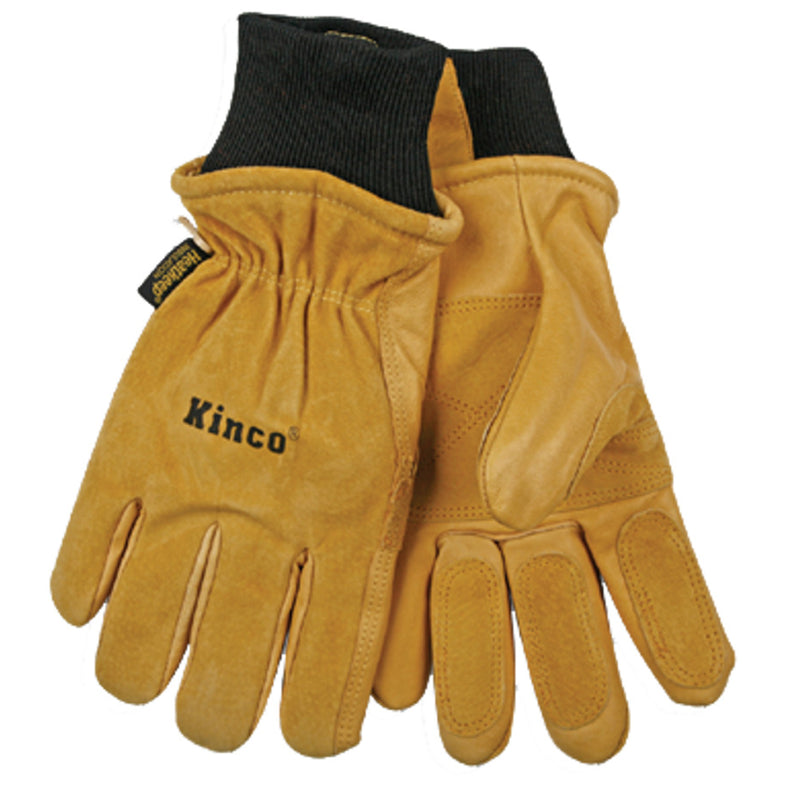 Kinco M Pigskin Leather Cold Weather Black/Gold Ski Gloves