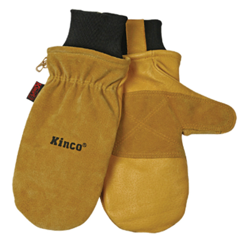 Kinco M Pigskin Leather Cold weather Black/Gold Mittens