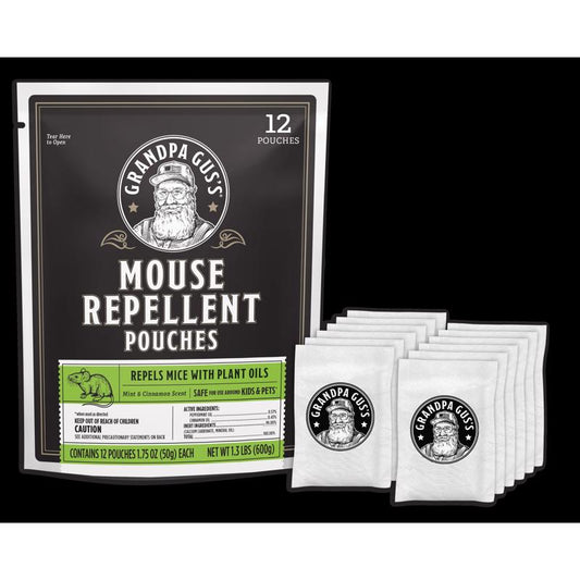 Grandpa Gus's Animal Repellent Pouch For Mice 12 pk