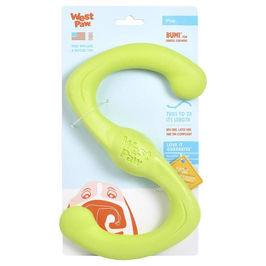 West Paw Zogoflex Green Plastic Bumi Pet Toy Large 1 pk