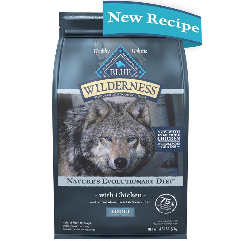 Blue Buffalo Wilderness Adult Chicken Dry Dog Food Grain Free 4.5 lb