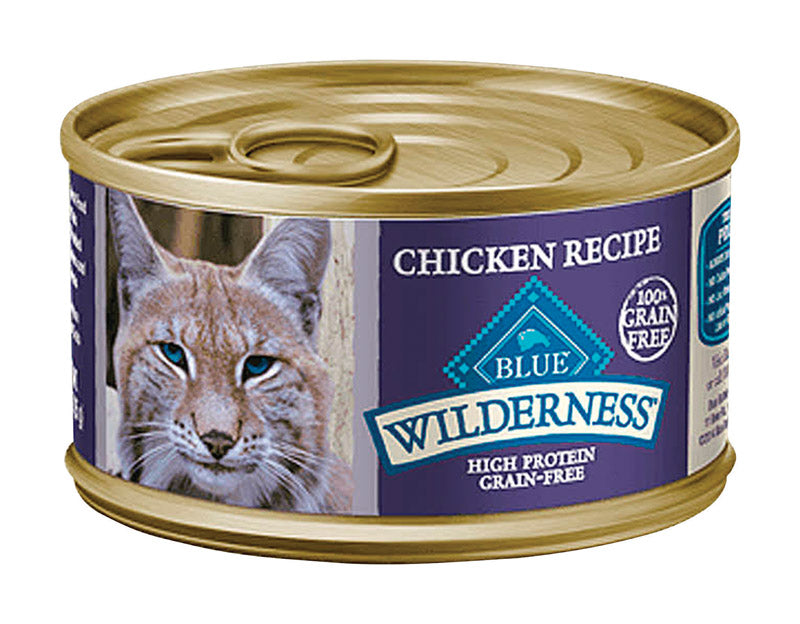 Blue Buffalo Wilderness All Ages Chicken Pate Cat Food Grain Free 5.5 oz