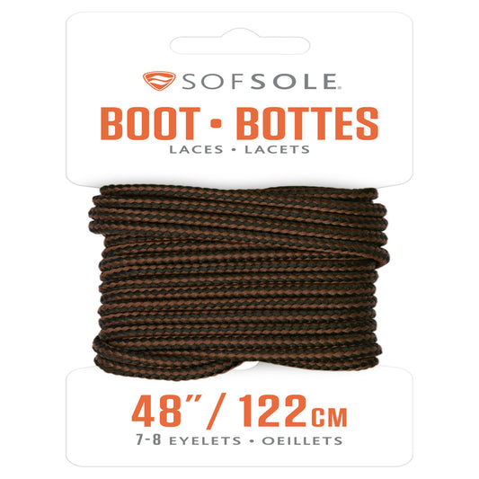 Sof Sole 48 in. Black-Brown Boot Laces