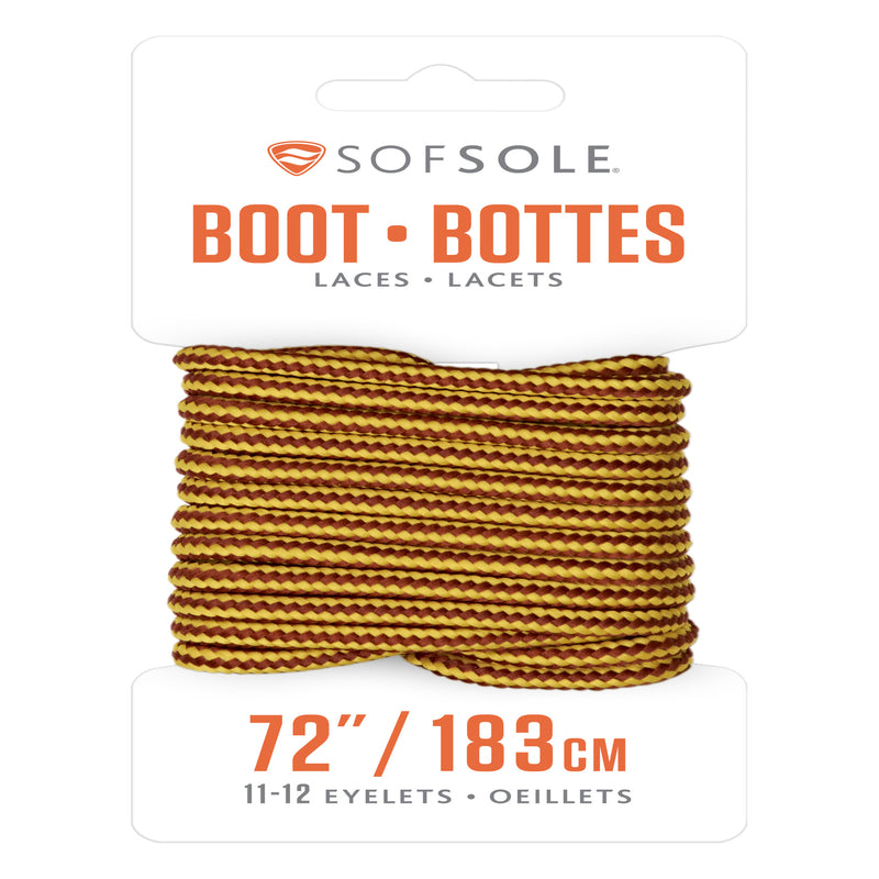 Sof Sole 72 in. Gold-Brown Boot Laces