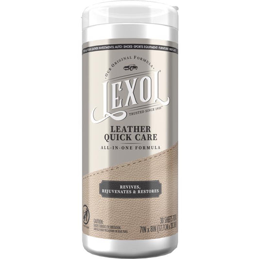 Lexol Quick Care Leather Cleaner and Conditioner 30 sheet Wipes