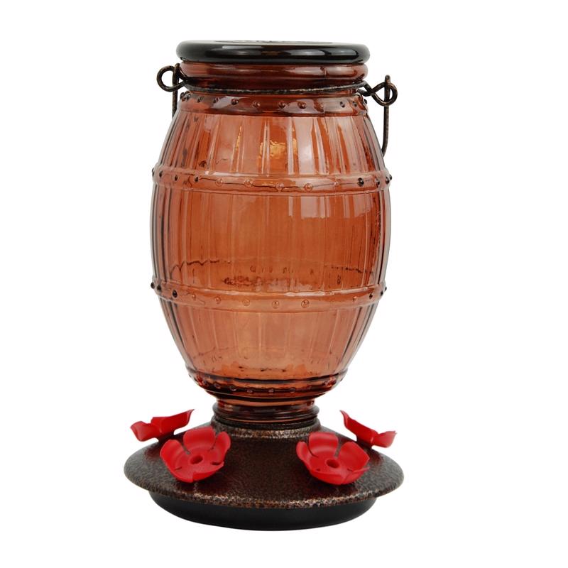 Perky-Pet Hummingbird 36 oz Glass/Plastic Prohibition Nectar Bird Feeder 5 ports
