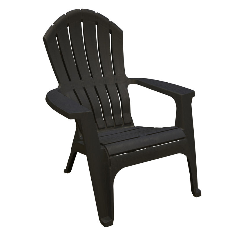 Adams RealComfort Deluxe Black Polypropylene Frame Adirondack Chair