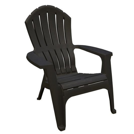 Adams RealComfort Deluxe Black Polypropylene Frame Adirondack Chair