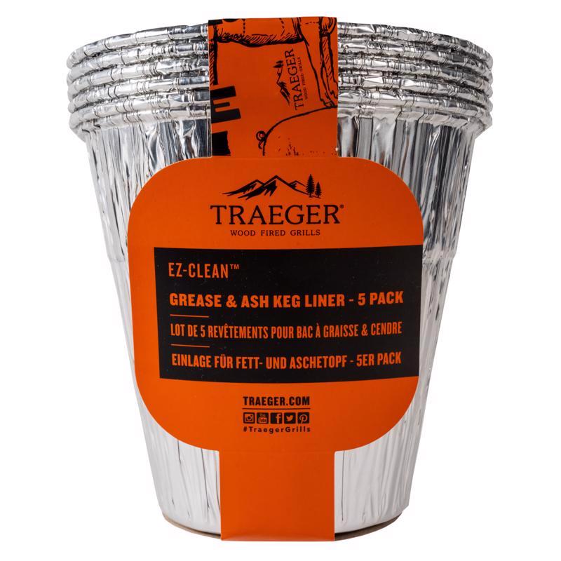 Traeger EZ-Clean Aluminum Grease & Ash Keg Liner 6.3 in. L X 6.3 in. W For Traeger