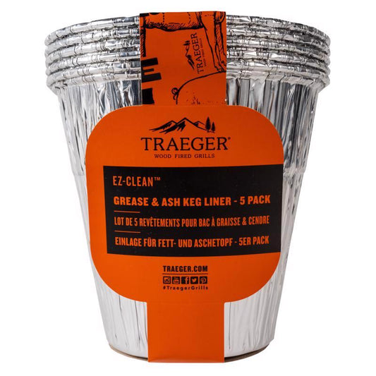 Traeger EZ-Clean Aluminum Grease & Ash Keg Liner 6.3 in. L X 6.3 in. W For Traeger