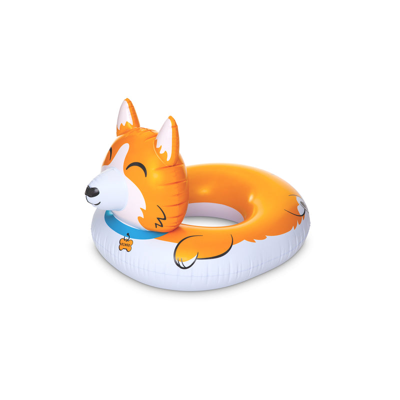 BigMouth Orange/White Vinyl Inflatable Corgi Pool Float