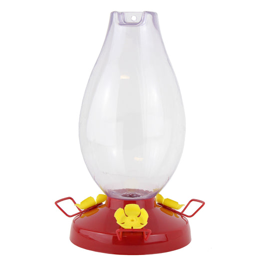 Perky-Pet Hummingbird 33 oz Plastic Rounded Vase Nectar Bird Feeder 3 ports