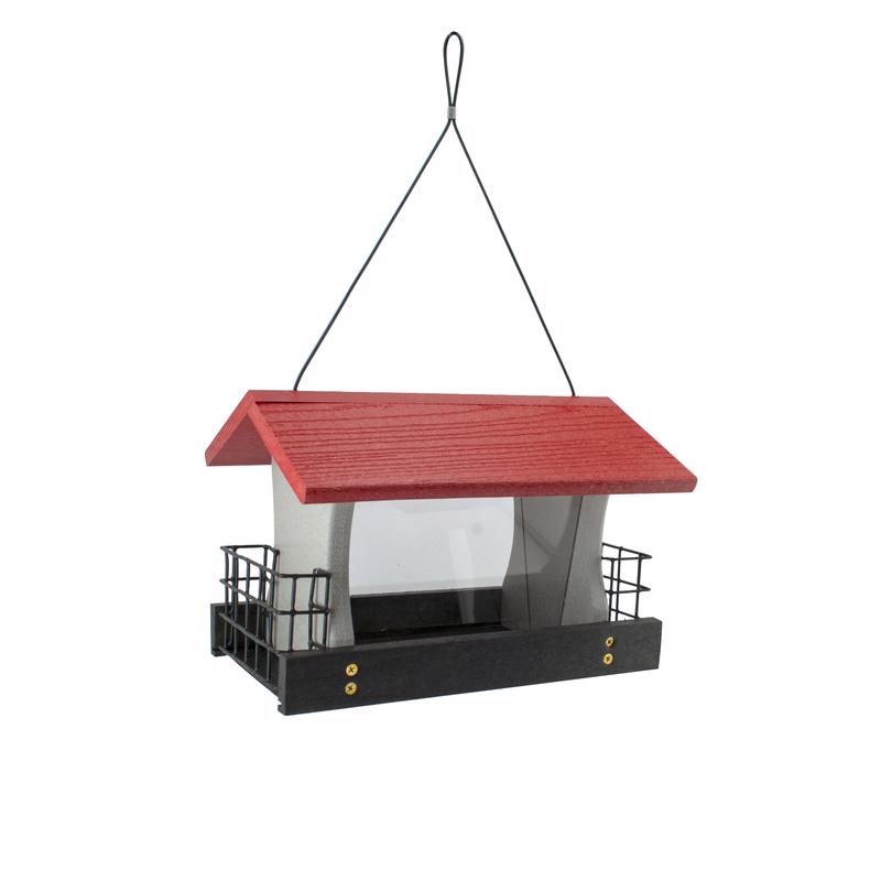 Woodlink Going Green Wild Bird 4 lb Plastic Ranch Hopper with Suet Cage Bird Feeder