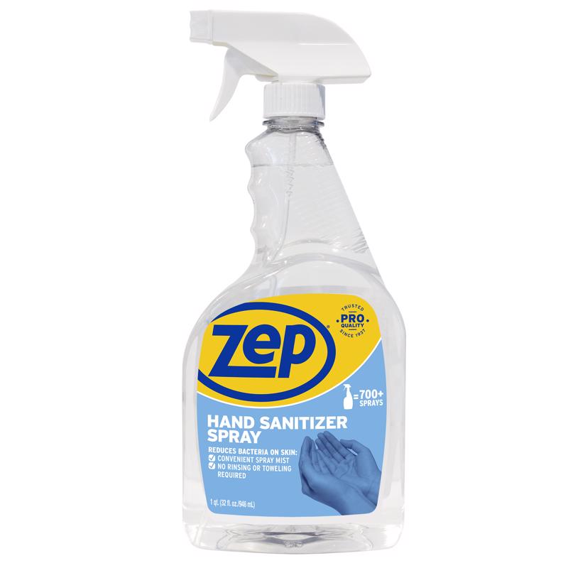 Zep Unscented Scent Liquid Hand Sanitizer Spray 32 oz