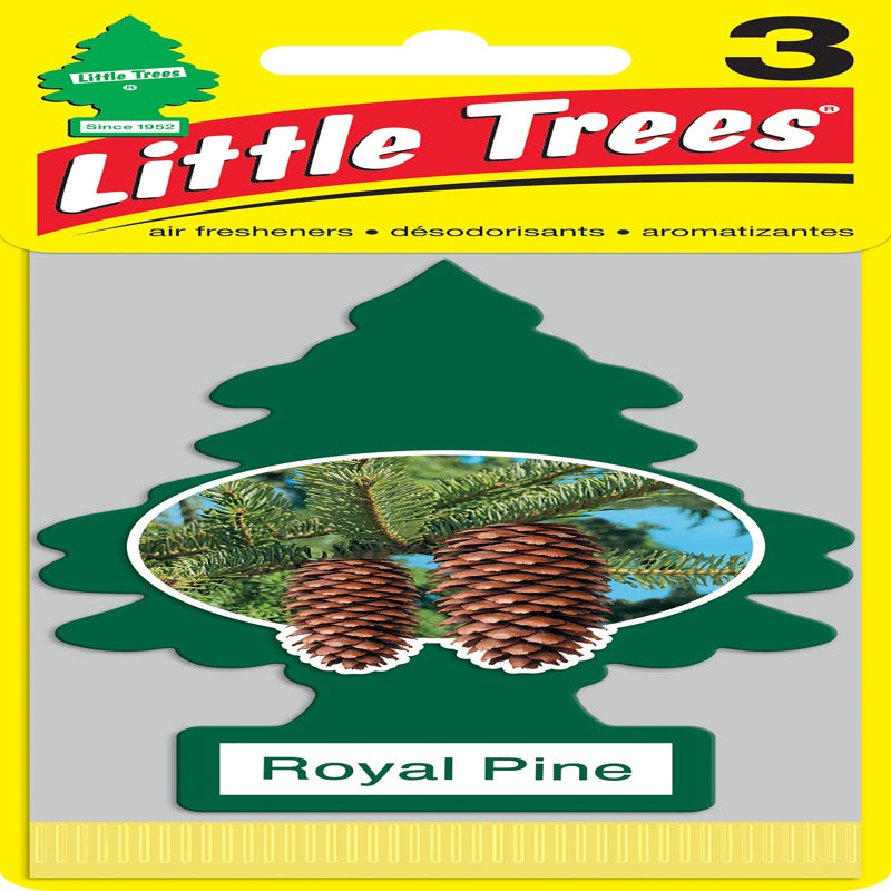Little Trees Royal Pine Scent Car Air Freshener Solid 3 pk